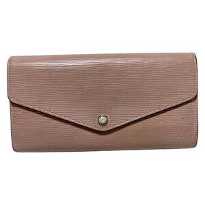 Auth LOUIS VUITTON Portefeuille Sara M61216 Rose Ballerine Epi - CA0186